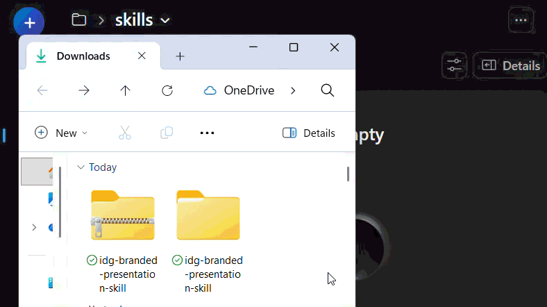 uploading the skill